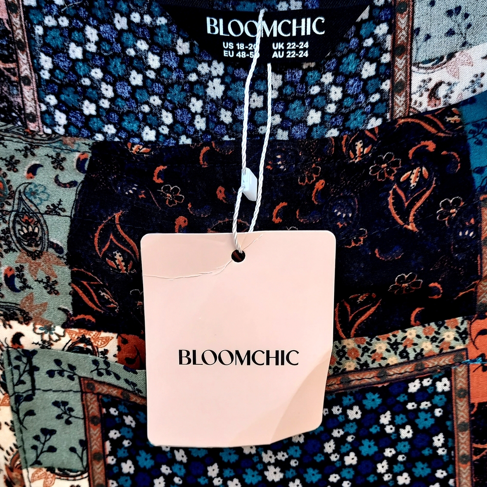 BloomChic Multicolor Patchwork Overall Jumpsuit N… - image 2